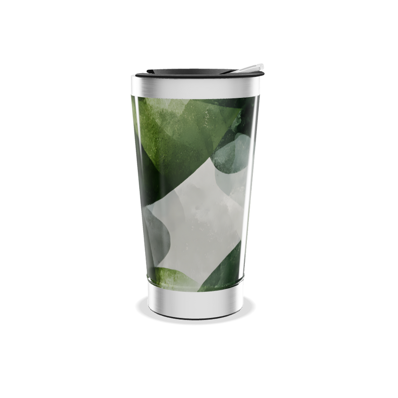 Copo Térmico - Folhas Verdes Aço Inox