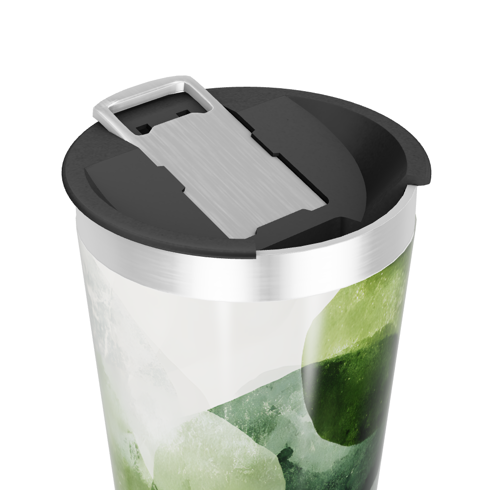 Copo Térmico - Folhas Verdes Aço Inox