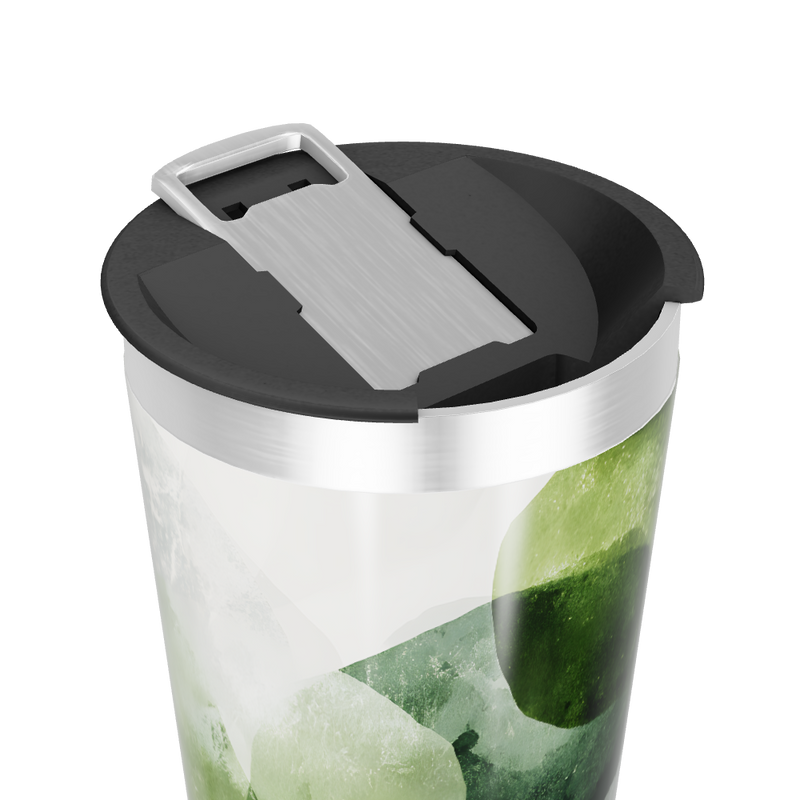 Copo Térmico - Folhas Verdes Aço Inox