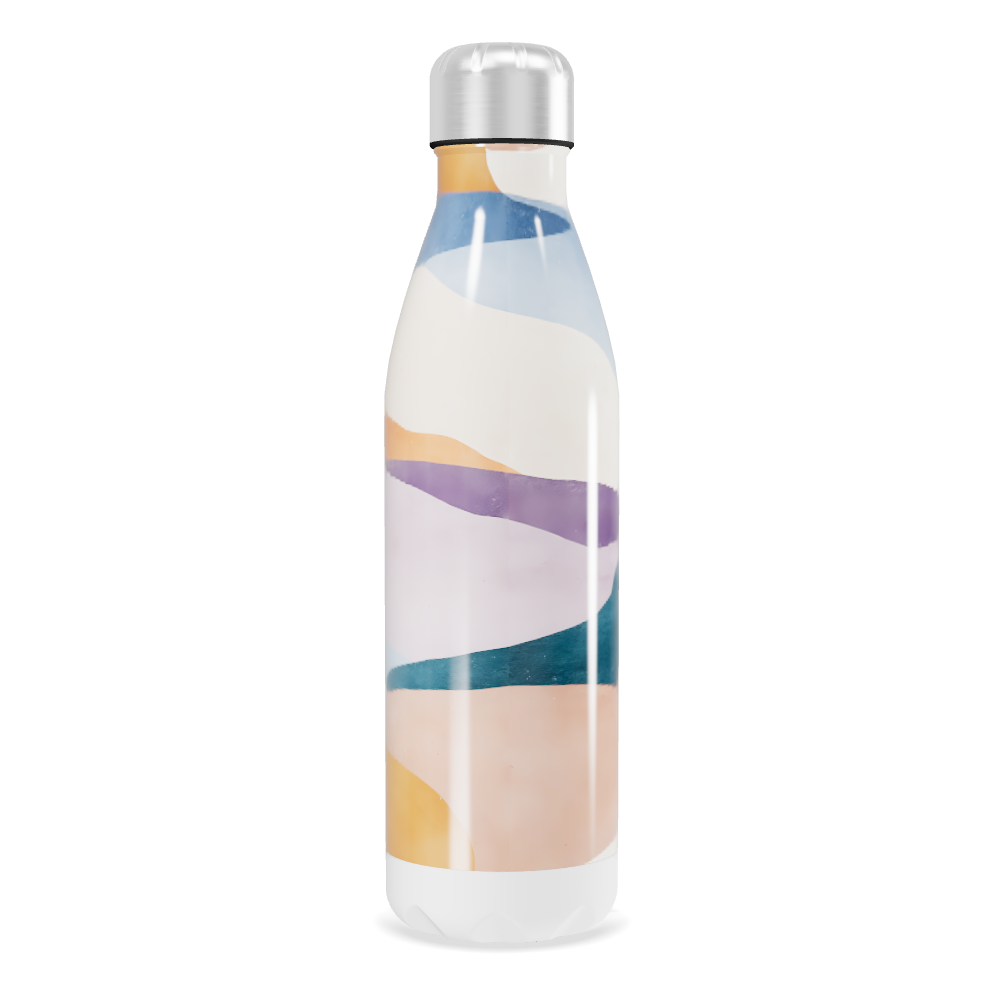 Garrafa Inox - Estampa Abstrata Colorida