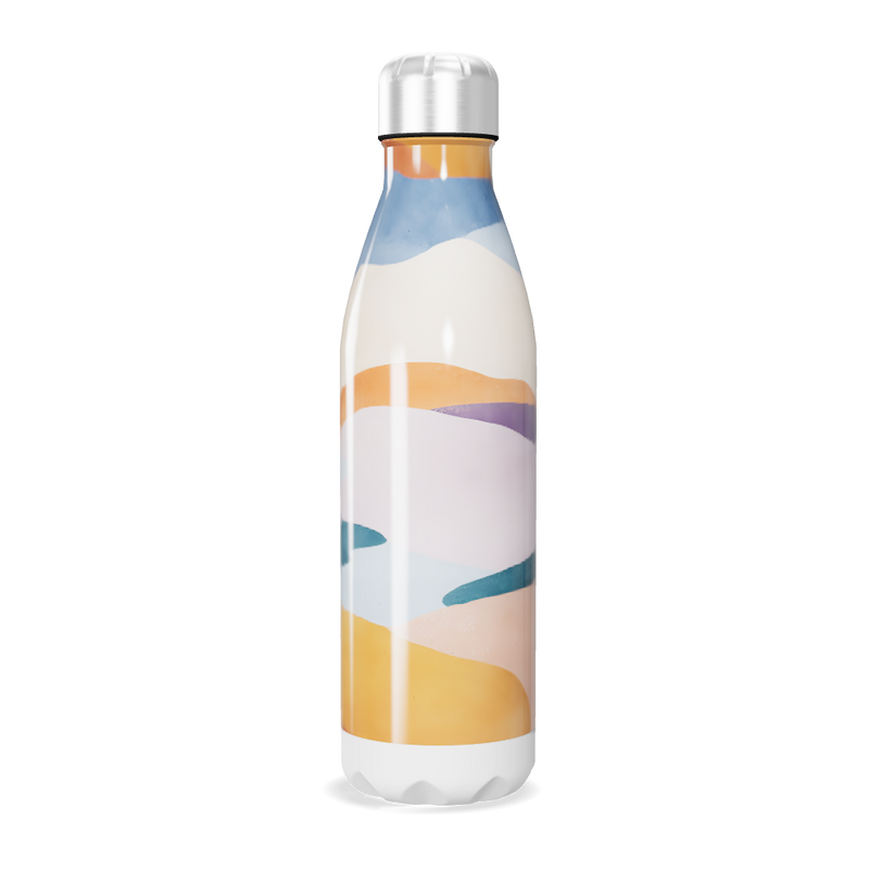 Garrafa Inox - Estampa Abstrata Colorida