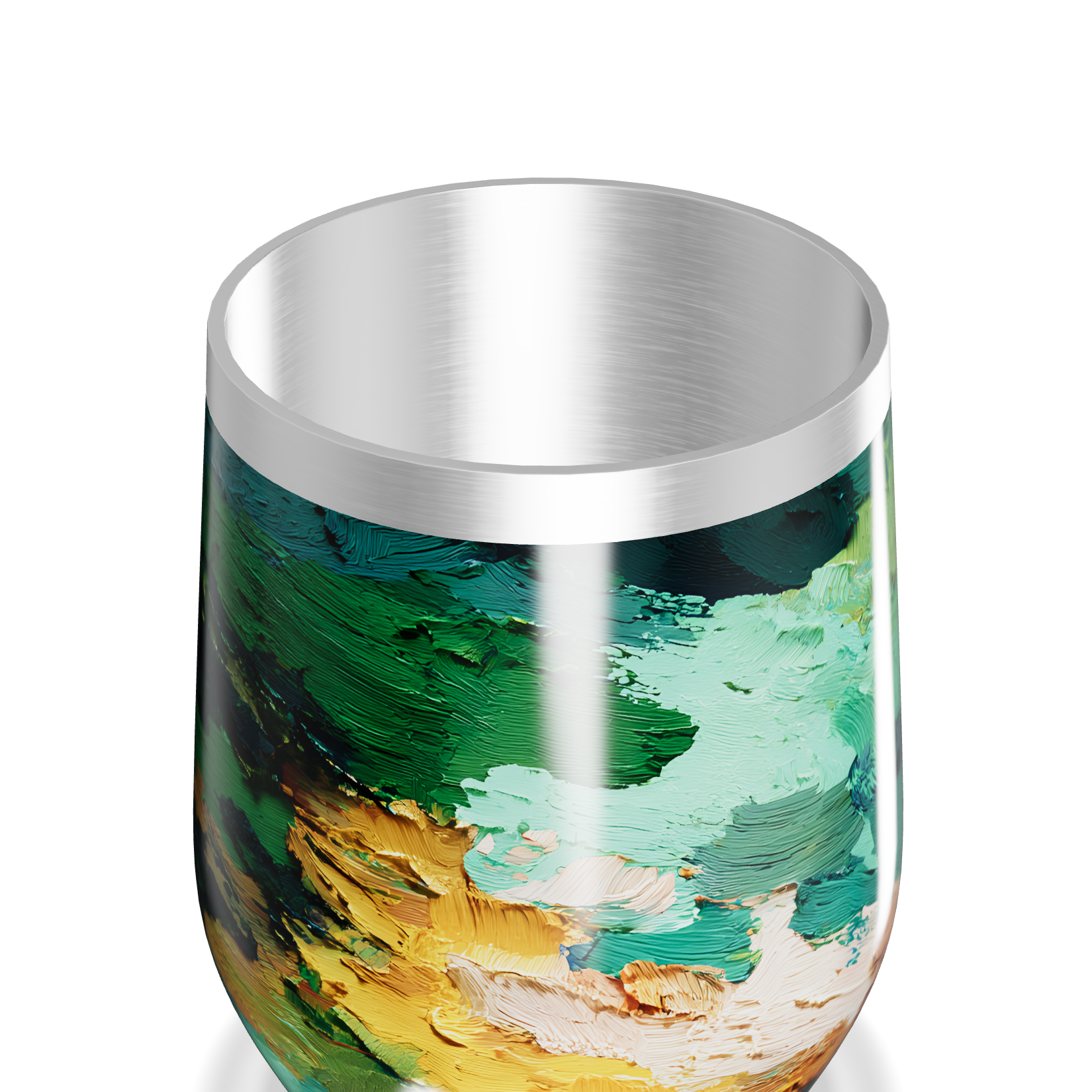 Copo Térmico Slim - Pintura Abstrata Colorida