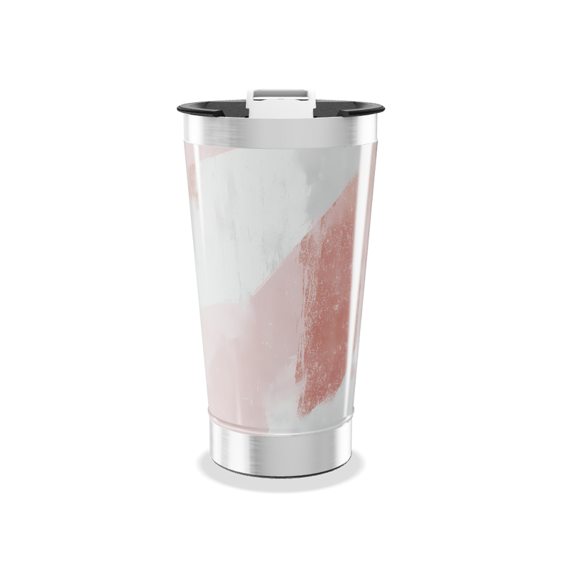 Copo Térmico - Rosa e Branco Metálico