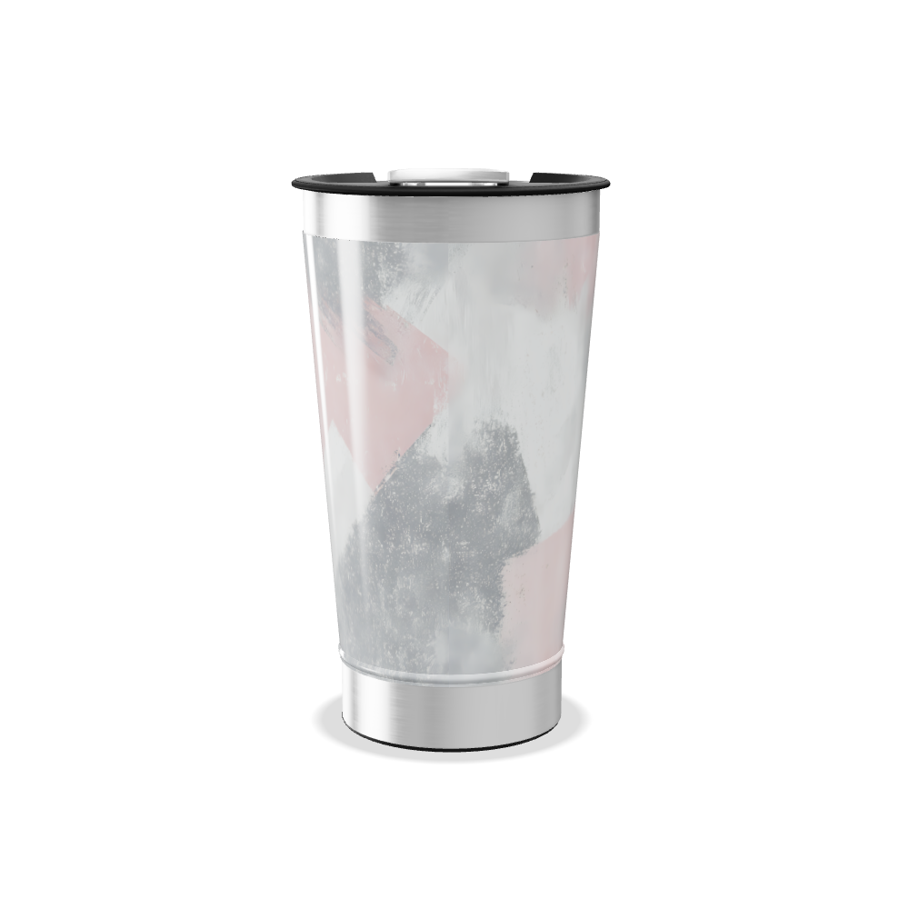 Copo Térmico - Rosa e Branco Metálico