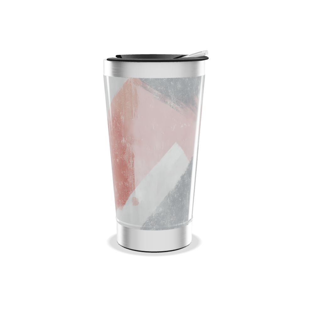 Copo Térmico - Rosa e Branco Metálico