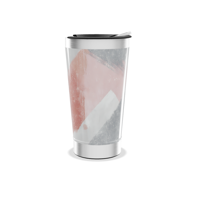 Copo Térmico - Rosa e Branco Metálico
