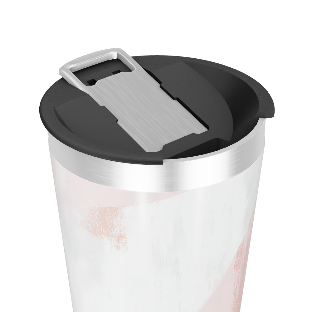 Copo Térmico - Rosa e Branco Metálico