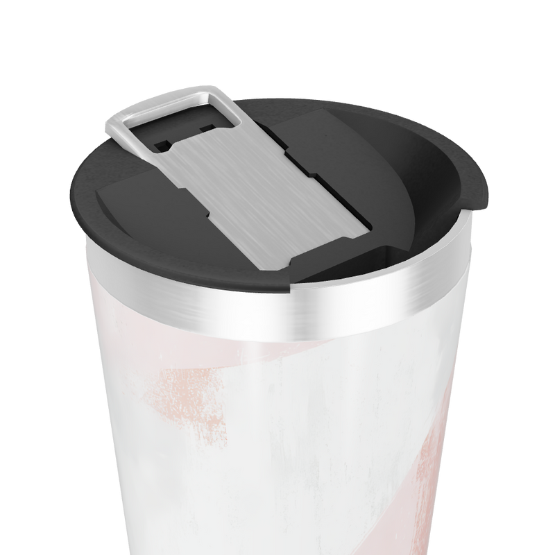 Copo Térmico - Rosa e Branco Metálico