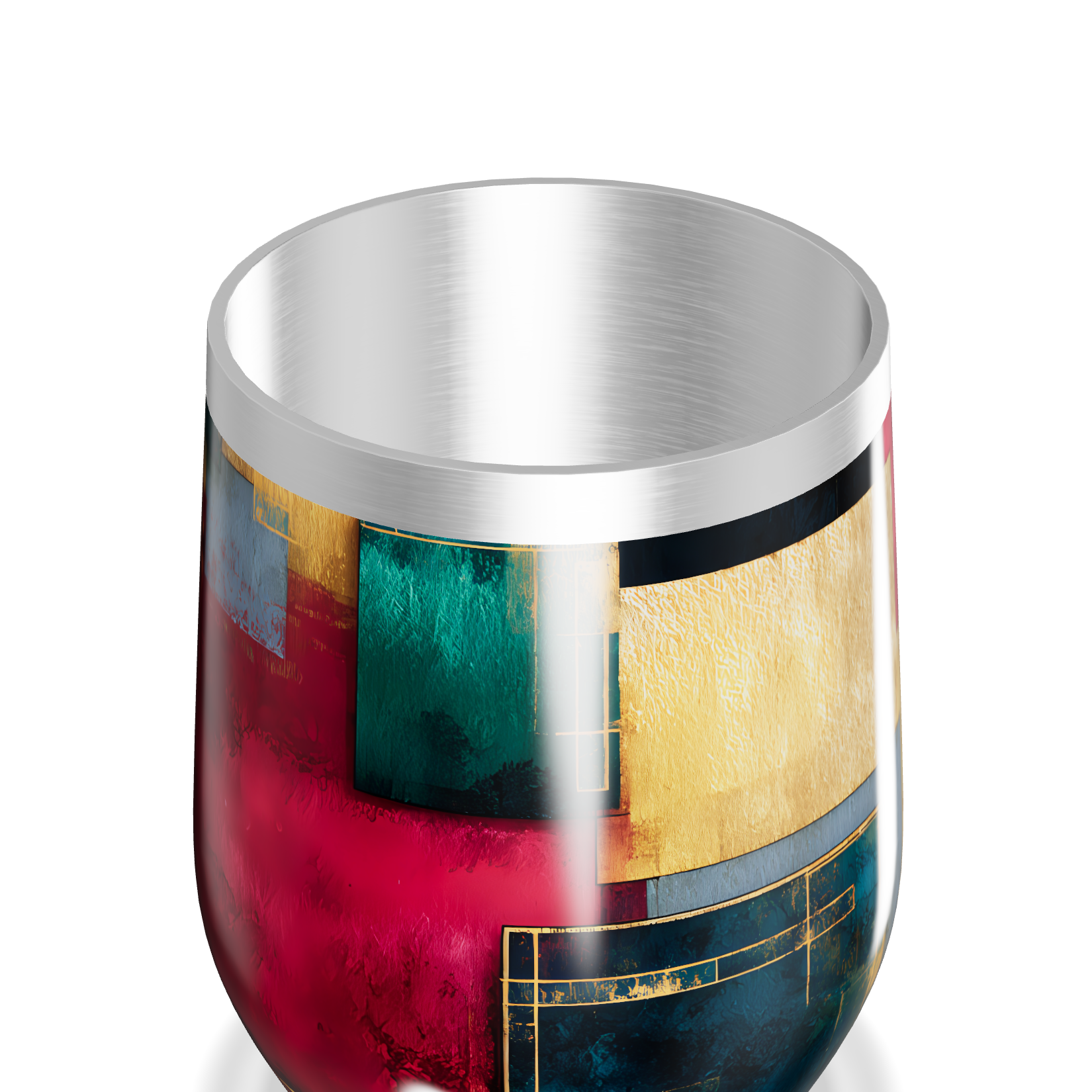 Copo Térmico Slim - Estampa Geométrica Colorida