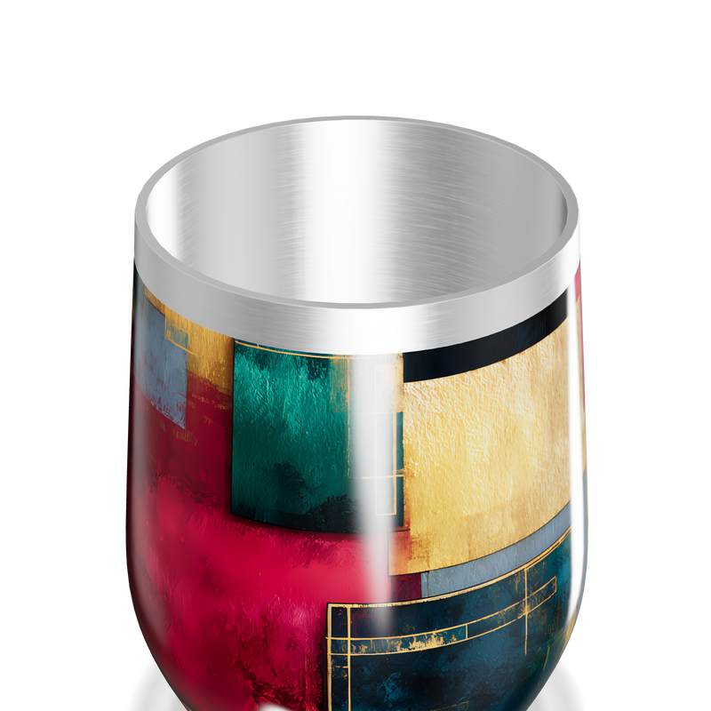 Copo Térmico Slim - Estampa Geométrica Colorida