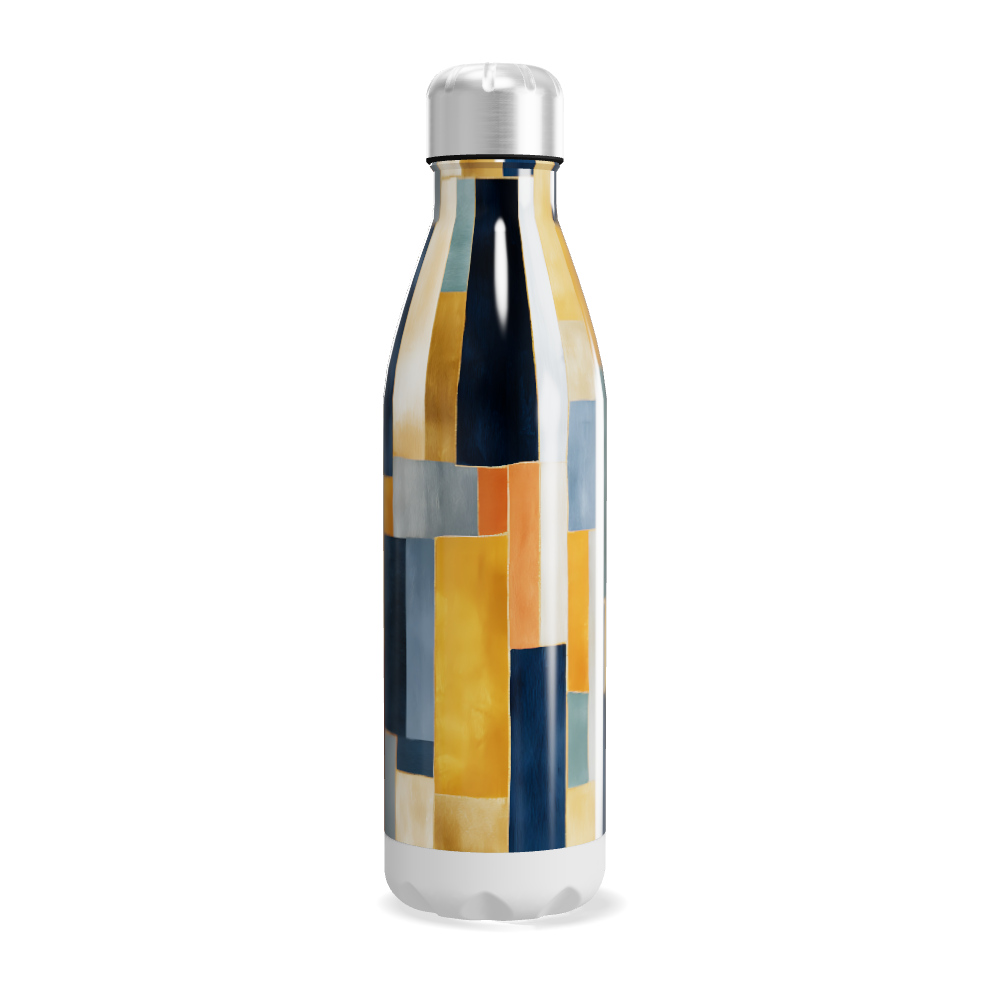Garrafa Inox - Colorida com Estampa Geométrica