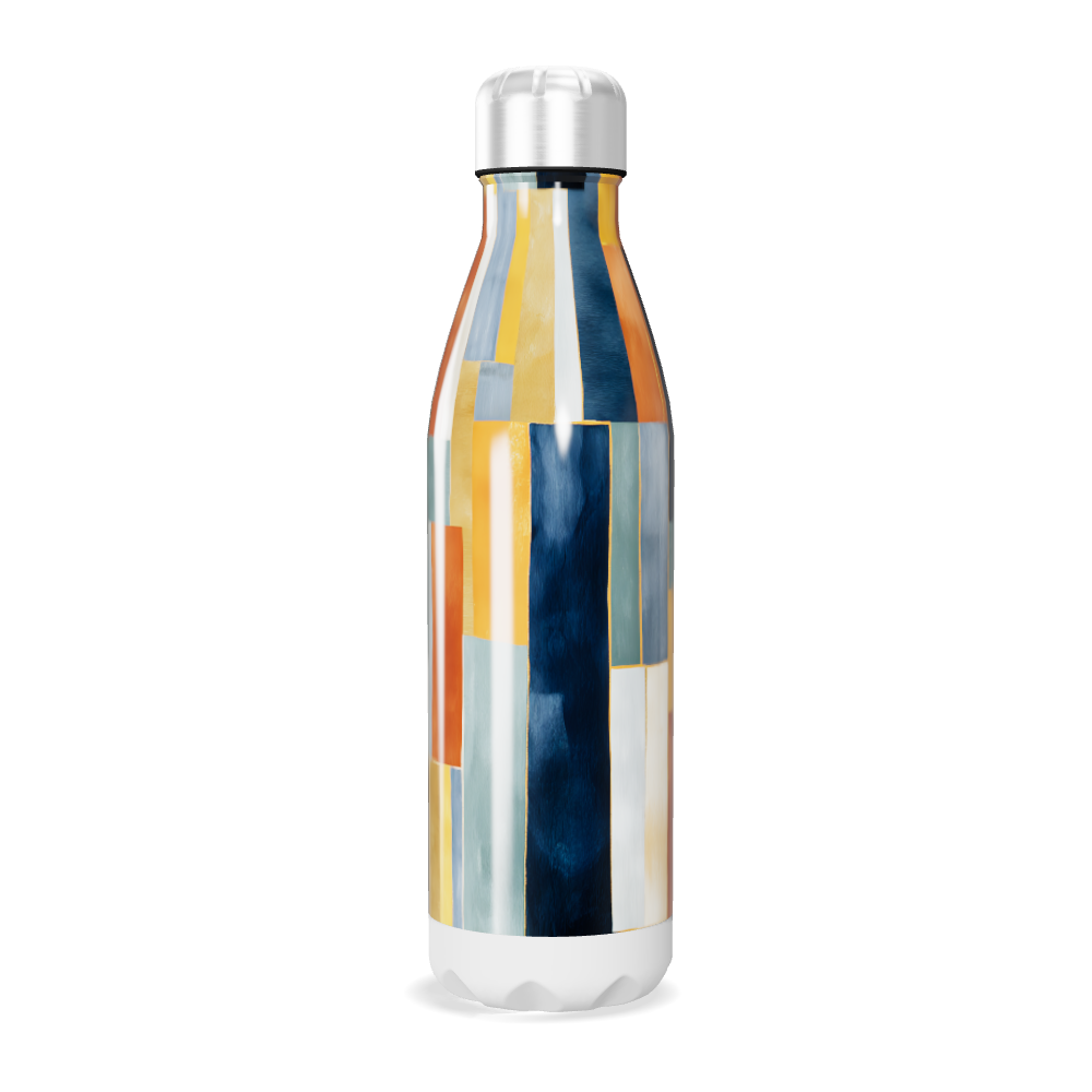 Garrafa Inox - Colorida com Estampa Geométrica