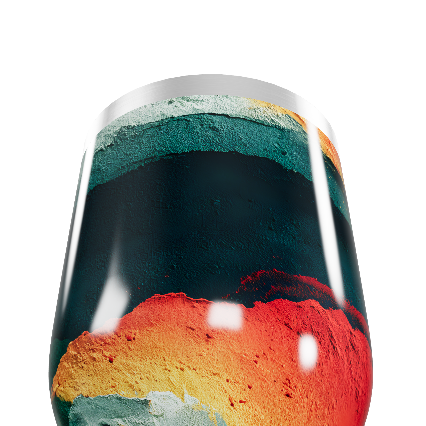 Copo Térmico Slim - Cores Abstratas Aço Inox