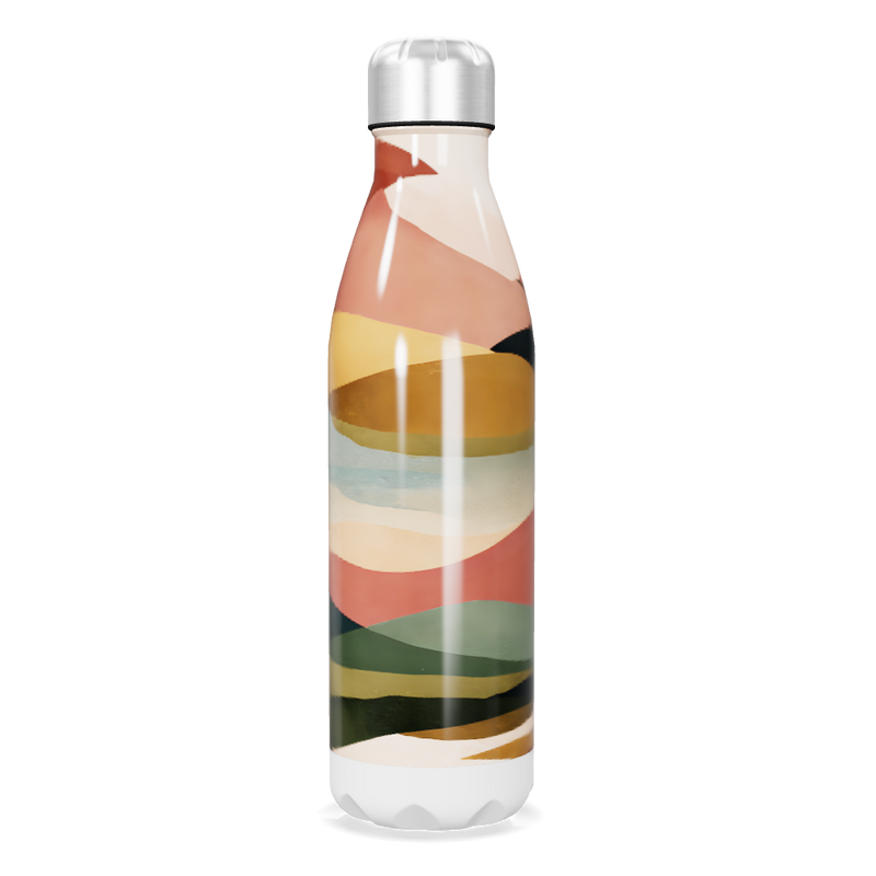 Garrafa Inox - Estampa Colorida Abstrata