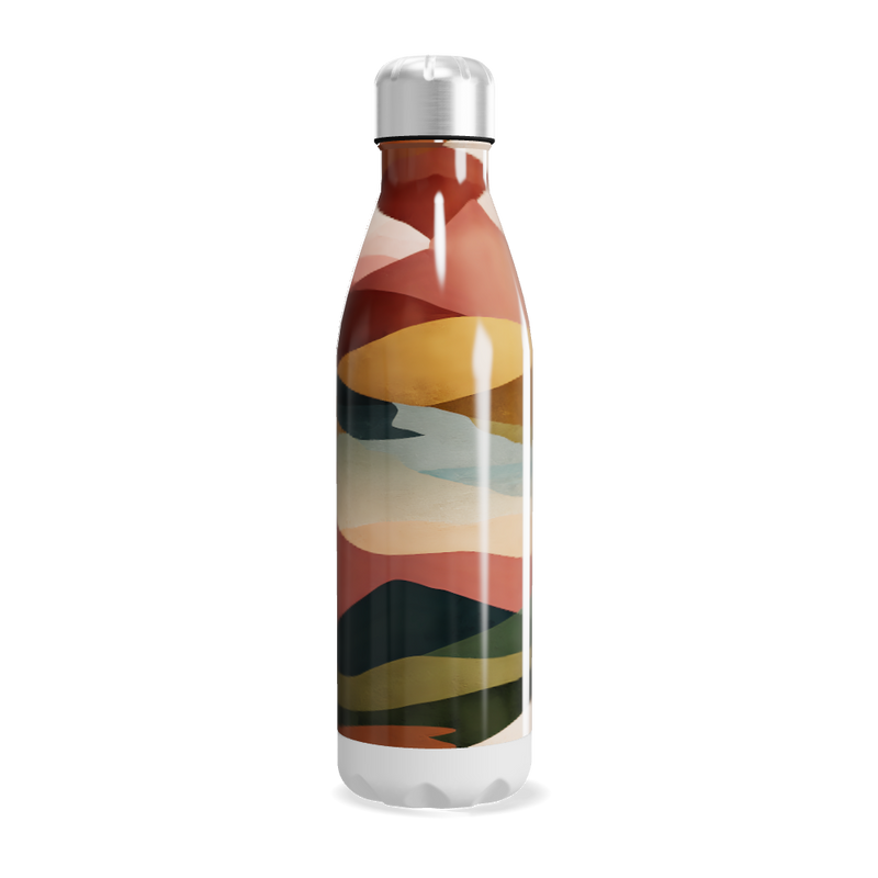 Garrafa Inox - Estampa Colorida Abstrata