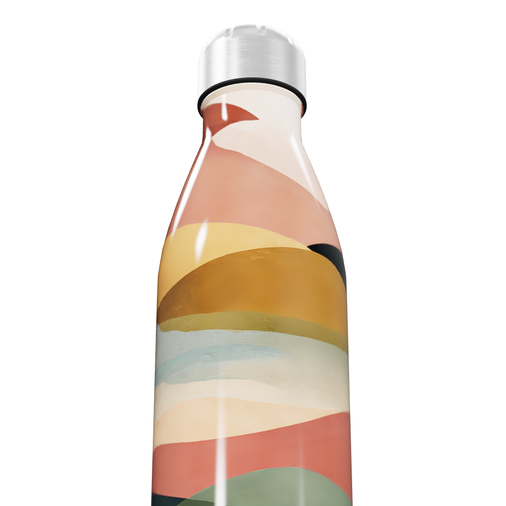 Garrafa Inox - Estampa Colorida Abstrata