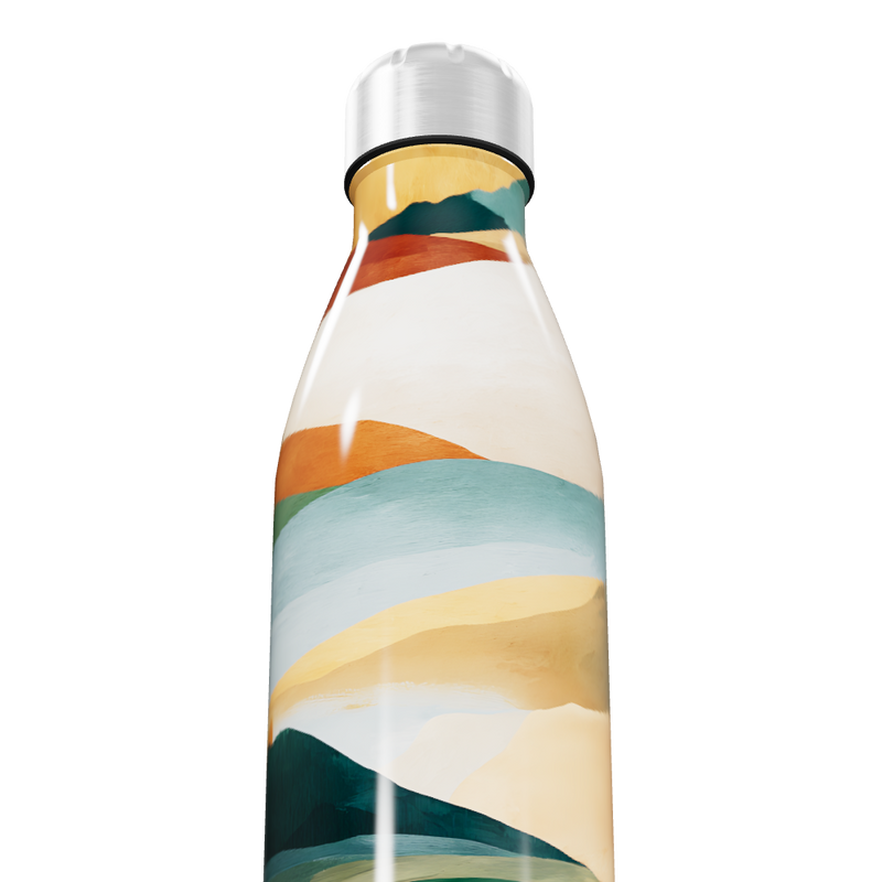 Garrafa Inox - Estampa Colorida Paisagem