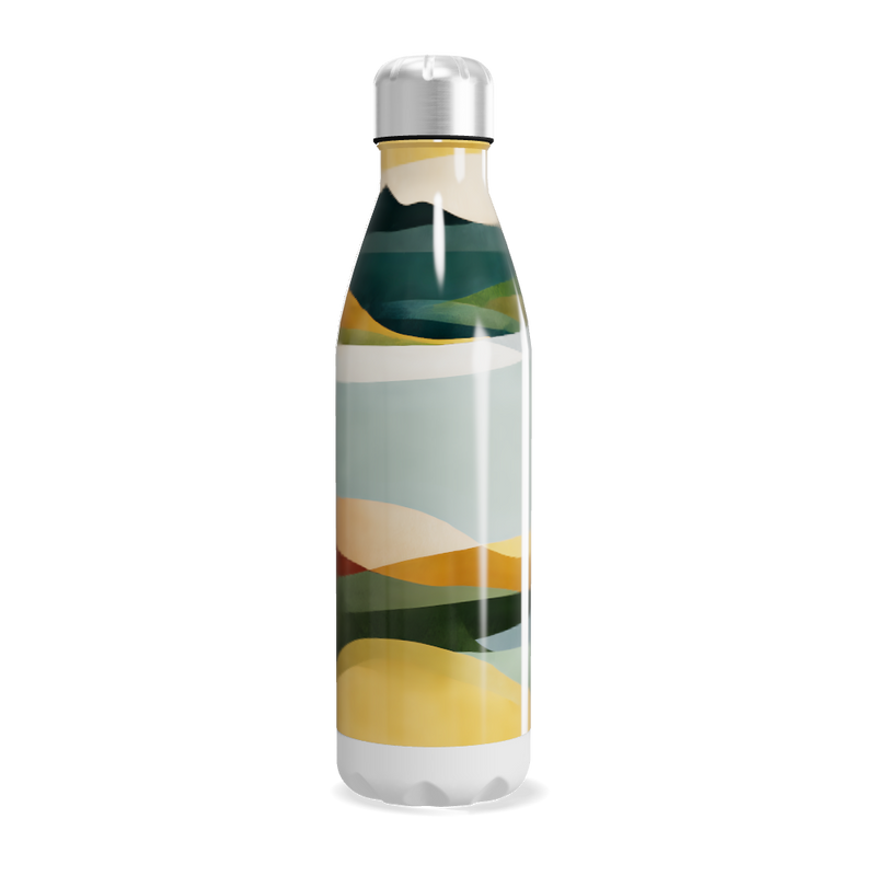 Garrafa Inox - Estampa Colorida Abstrata