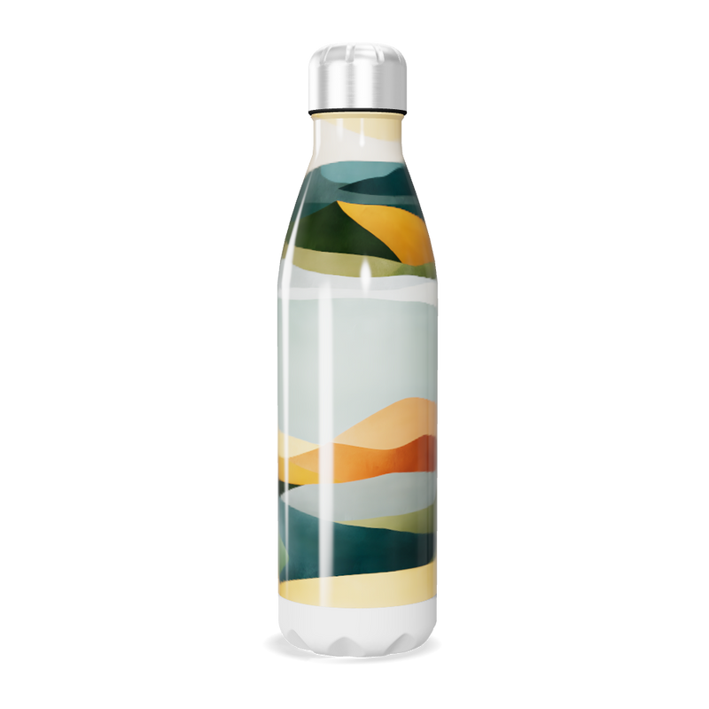 Garrafa Inox - Estampa Colorida Abstrata