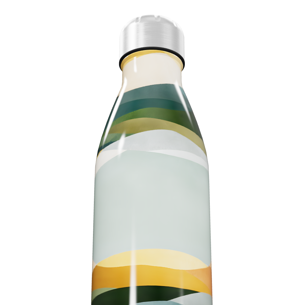 Garrafa Inox - Estampa Colorida Abstrata