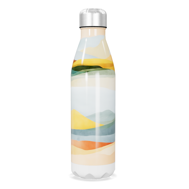 Garrafa Inox Estampada Paisagem Colorida