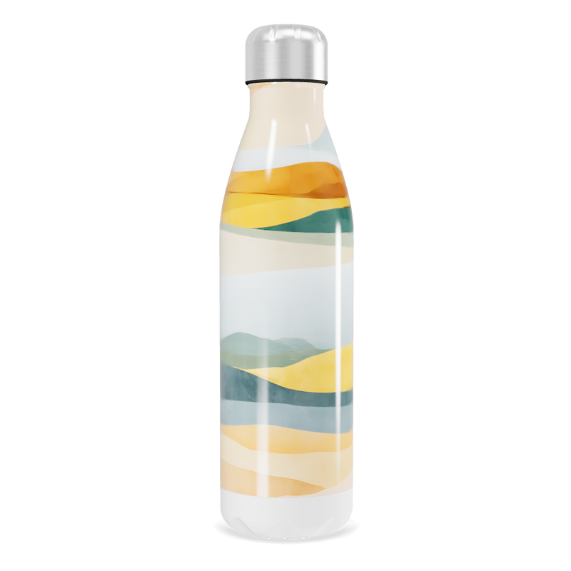 Garrafa Inox Estampada Paisagem Colorida