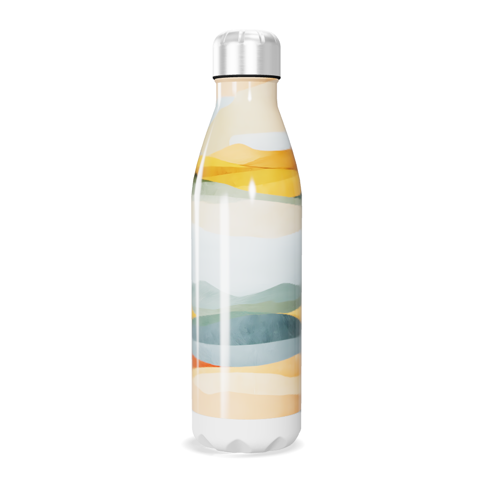 Garrafa Inox Estampada Paisagem Colorida