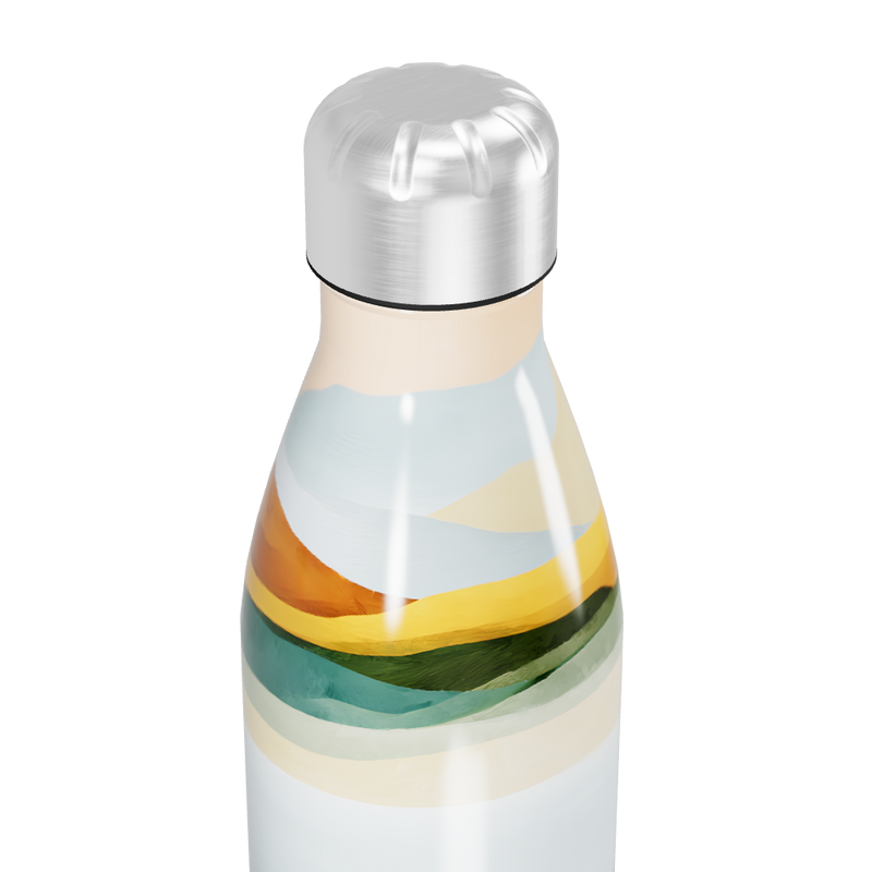 Garrafa Inox Estampada Paisagem Colorida