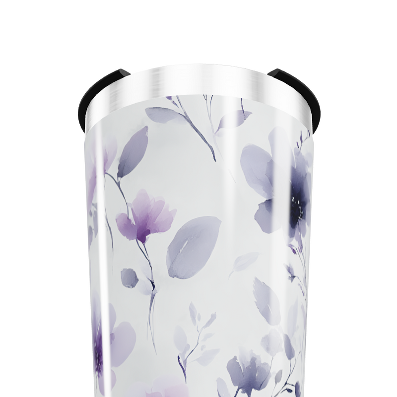 Copo Térmico - Floral Roxo Inox