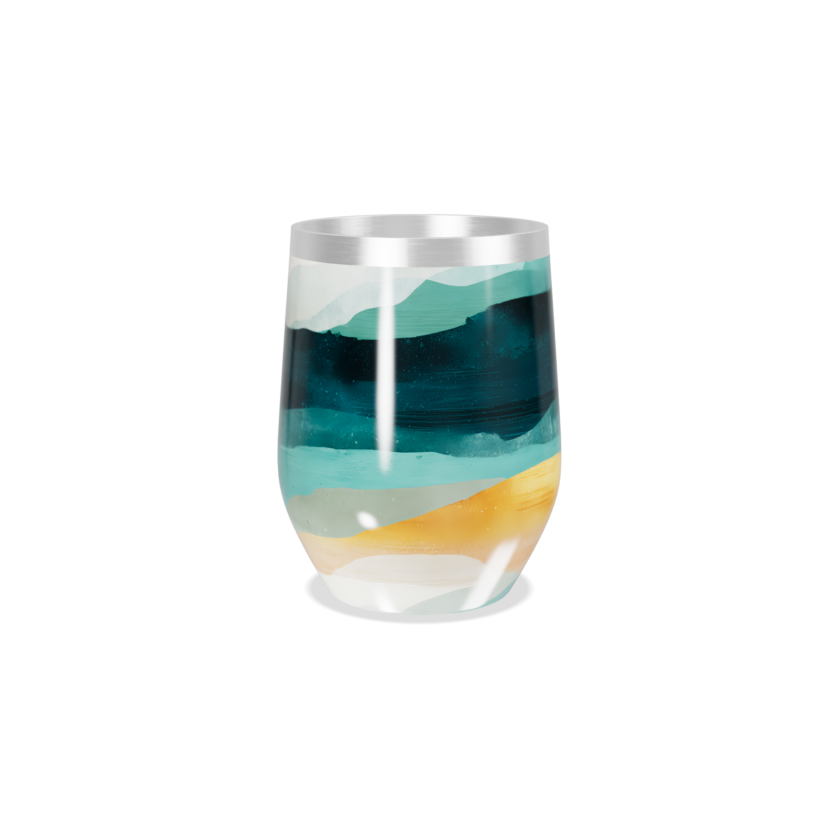 Copo Térmico Slim - Estampa Abstrata Colorida