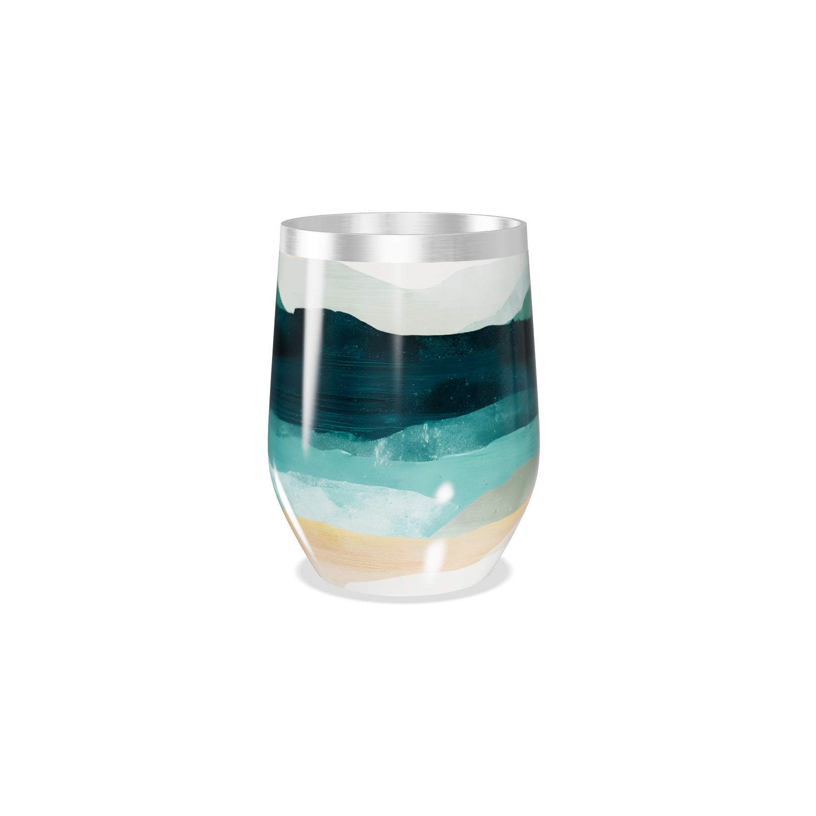 Copo Térmico Slim - Estampa Abstrata Colorida