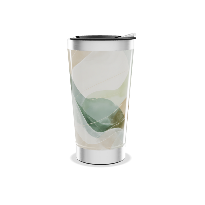 Copo Térmico - Folhas Verde Bege