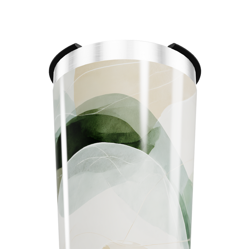 Copo Térmico - Folhas Verde Bege