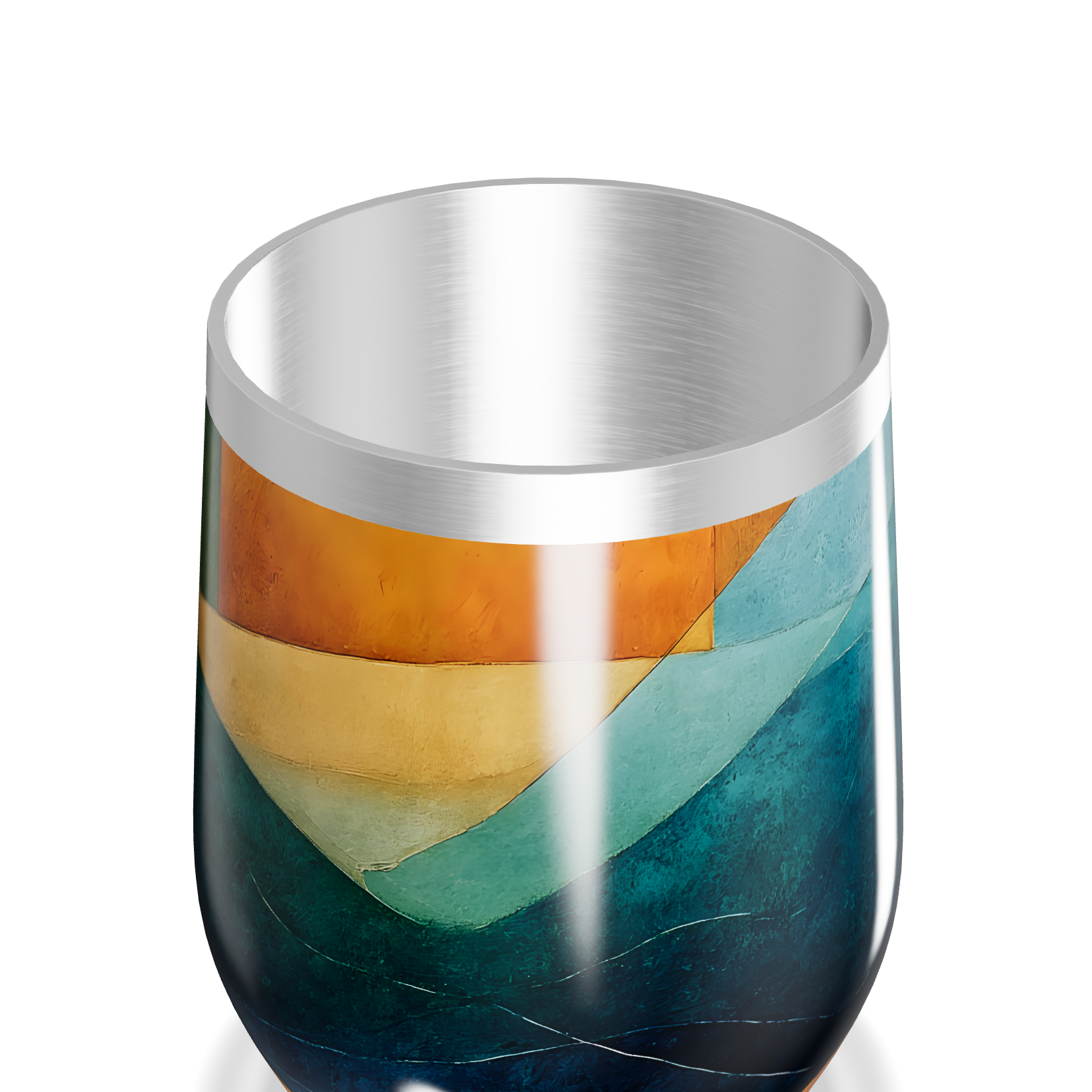 Copo Térmico Slim - Abstrato Colorido Aço Inox