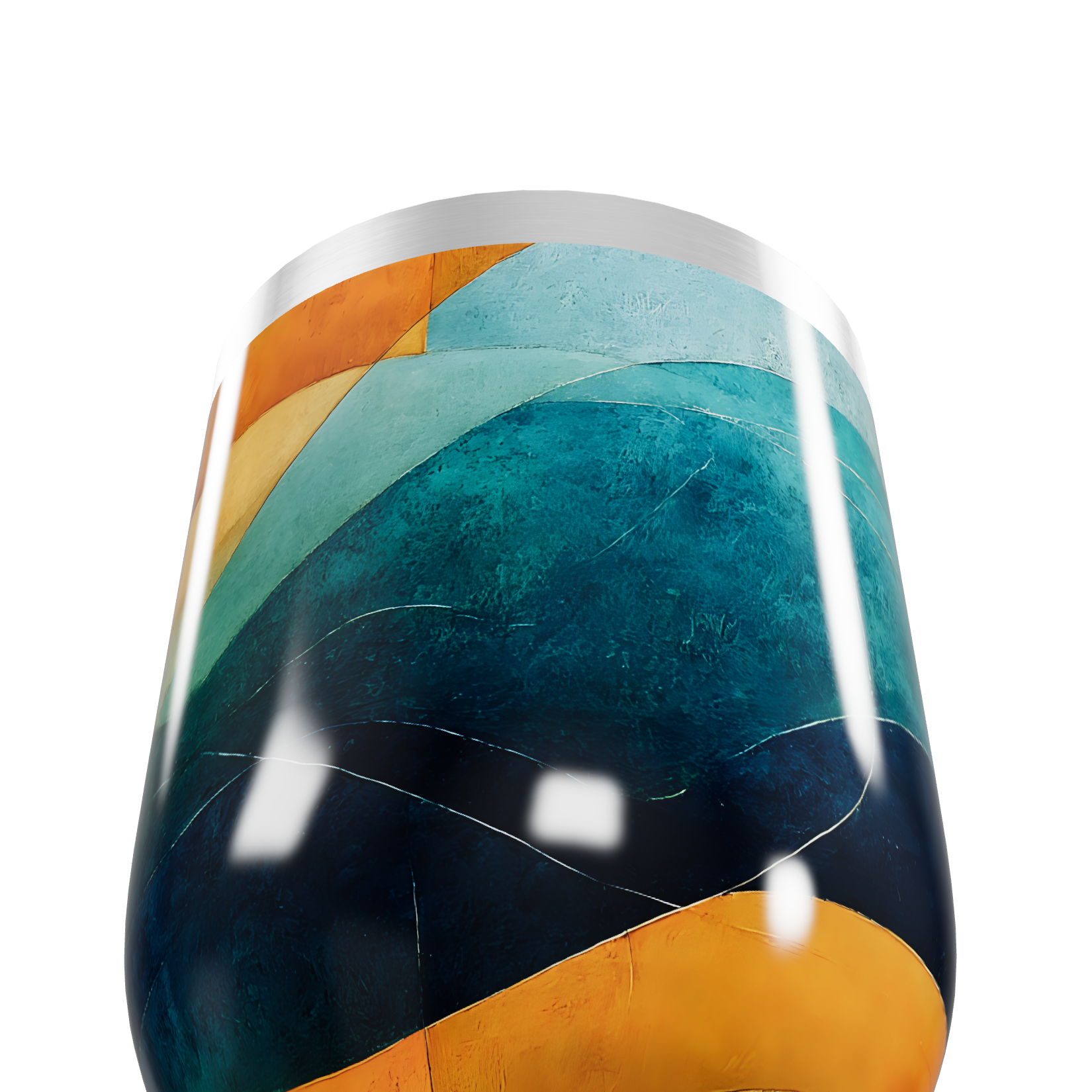 Copo Térmico Slim - Abstrato Colorido Aço Inox