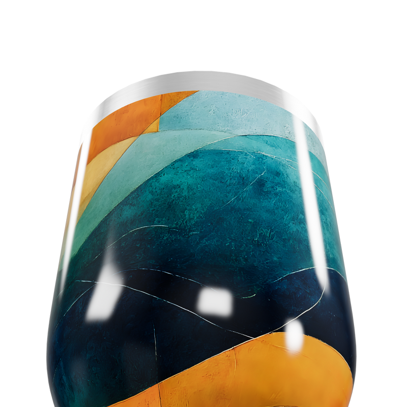 Copo Térmico Slim - Abstrato Colorido Aço Inox