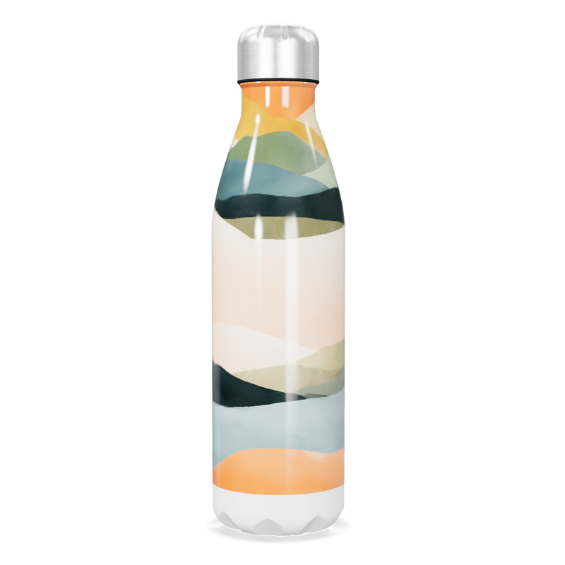 Garrafa Inox - Estampa Colorida Abstrata