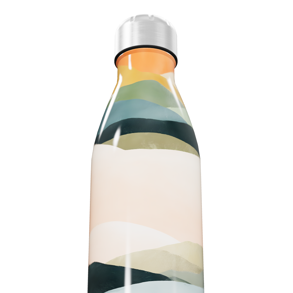 Garrafa Inox - Estampa Colorida Abstrata
