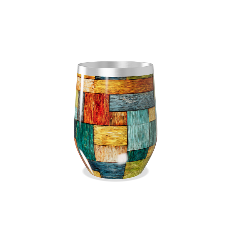 Copo Térmico Slim - Estampa Colorida Madeira