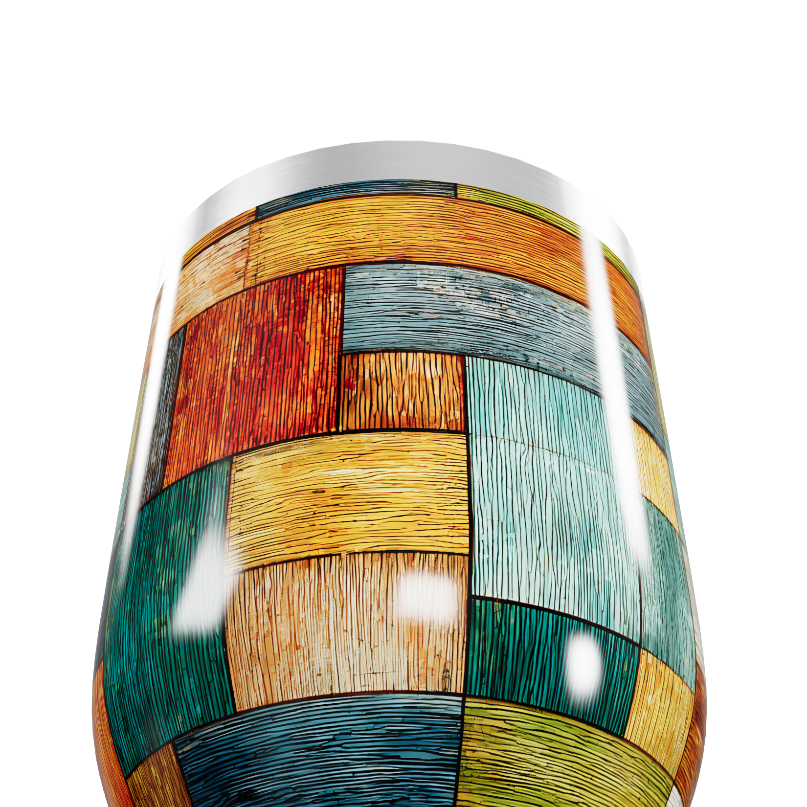 Copo Térmico Slim - Estampa Colorida Madeira