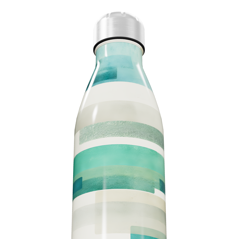Garrafa Inox Listrada Verde e Branca