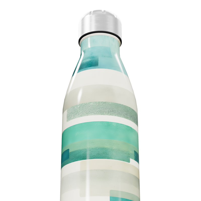 Garrafa Inox Listrada Verde e Branca