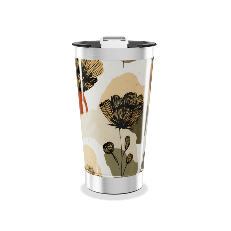 Copo Térmico - Floral Aço Inox