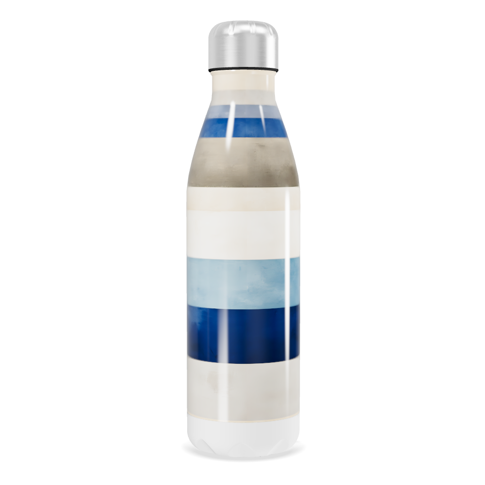 Garrafa Inox Listrada Azul e Bege