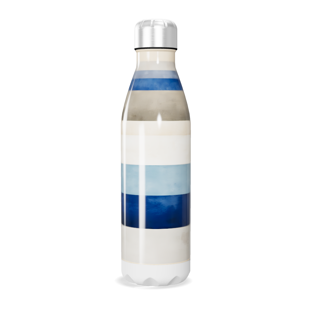 Garrafa Inox Listrada Azul e Bege