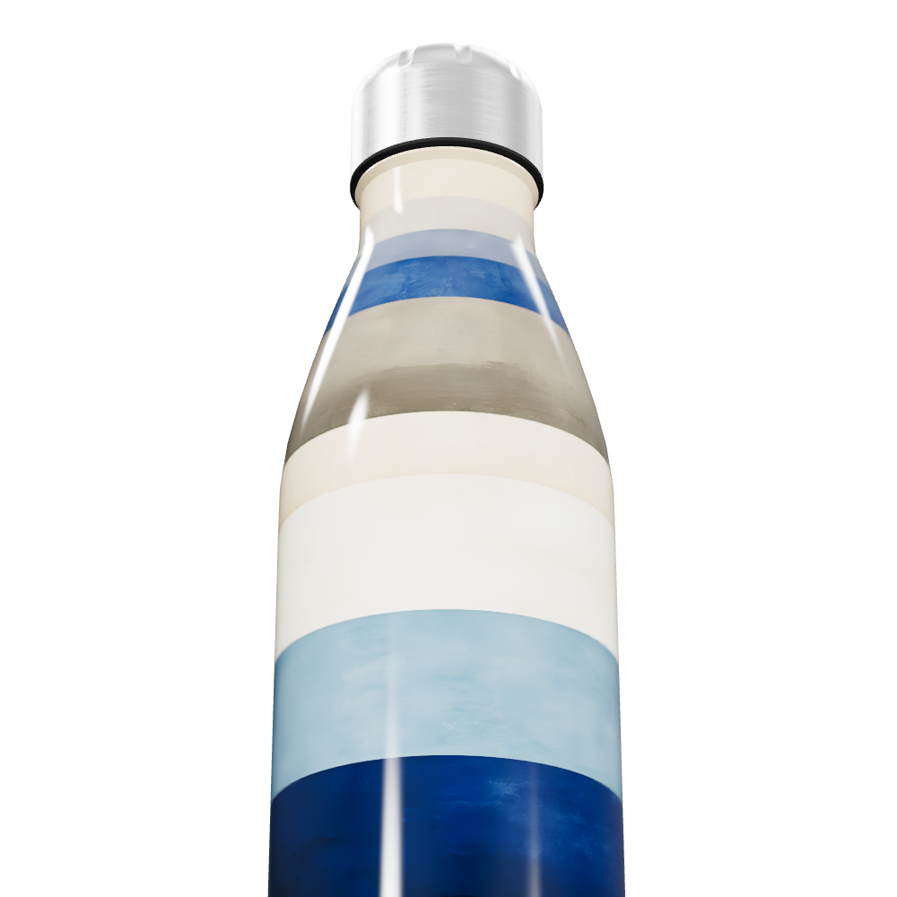 Garrafa Inox Listrada Azul e Bege