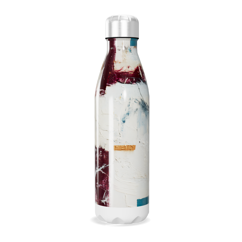 Garrafa Inox - Estampa Abstrata Vermelha