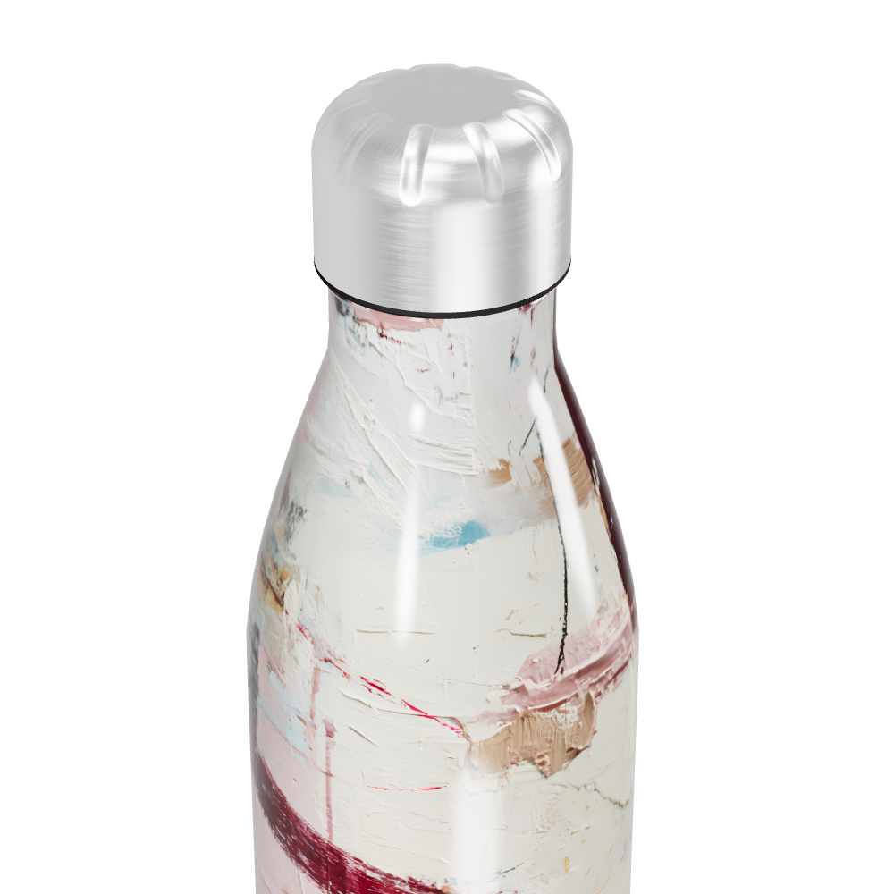 Garrafa Inox - Estampa Abstrata Vermelha