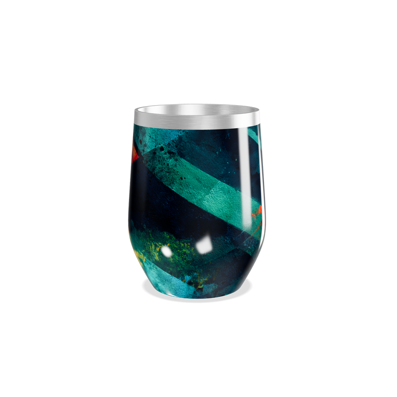 Copo Térmico Slim - Abstrato Colorido Inox