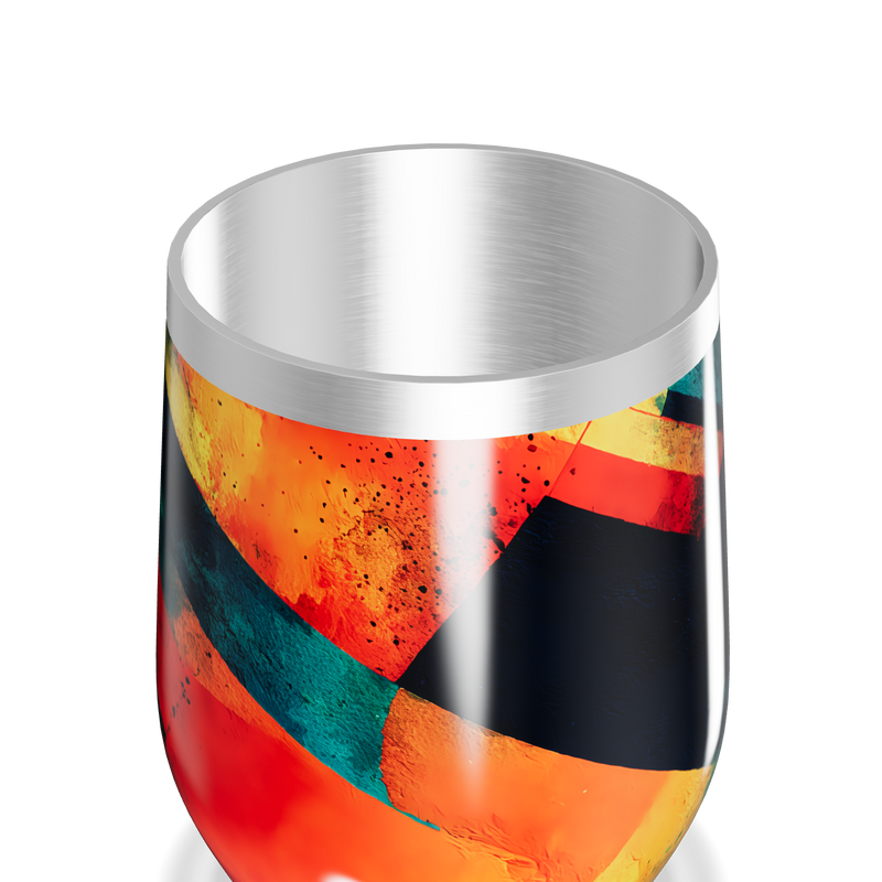Copo Térmico Slim - Abstrato Colorido Inox